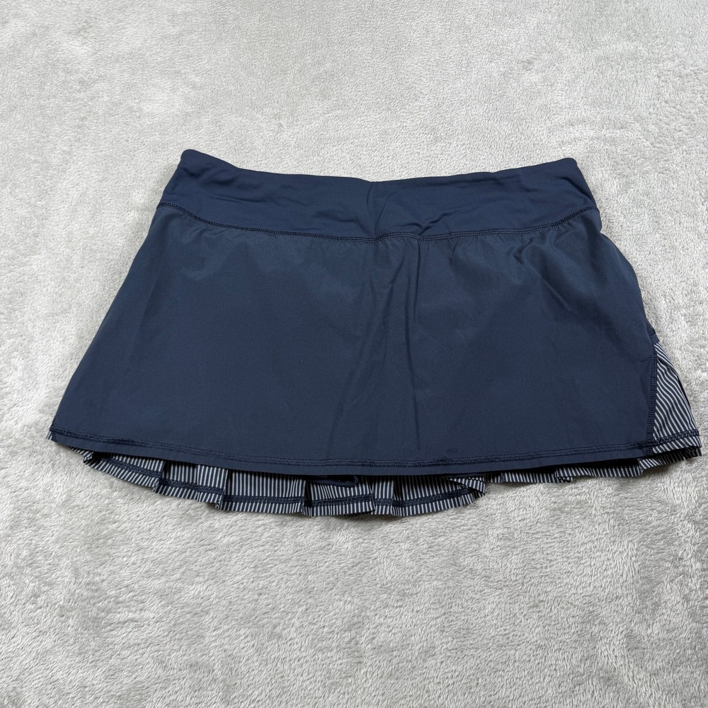 Lululemon Pace Setter Skirt Women 10 Inkwell Lined Tennis Skort Pleated Athletic